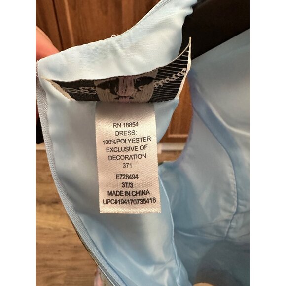 Rare Editions Toddler Blue & Pink Floral Mikado Dress Created for Macy's Size 3T - Picture 7 of 8